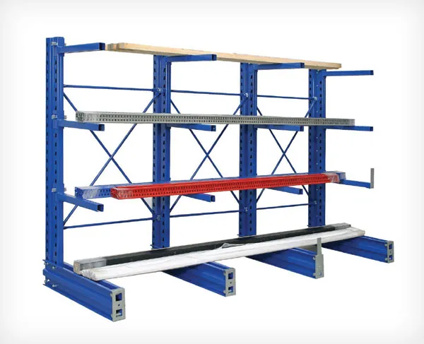 Cantilever racking unit for storing long loads